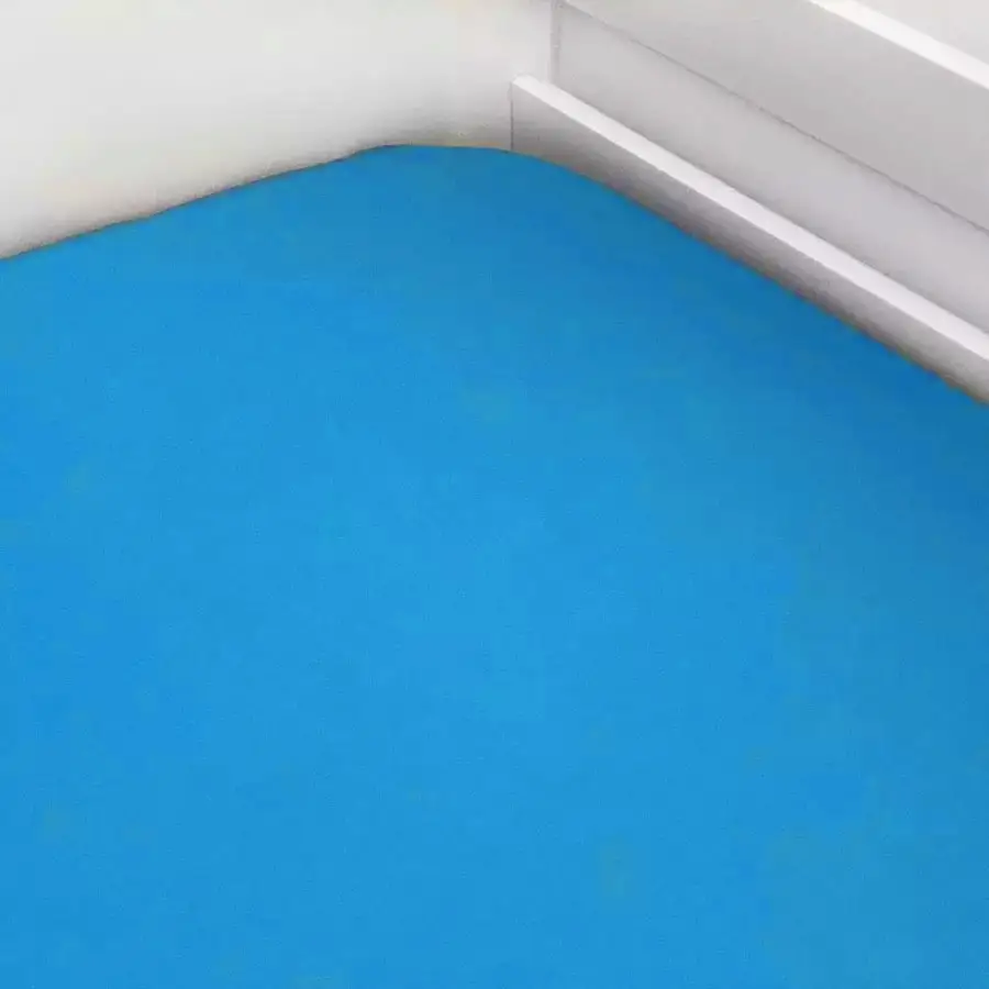 Lençol de Elástico Liso Azul Piscina
