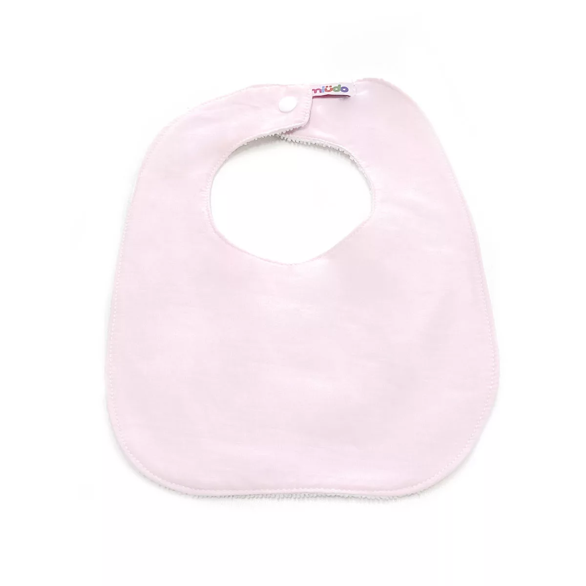 Babador de Algodão e Atoalhado Rosa Claro