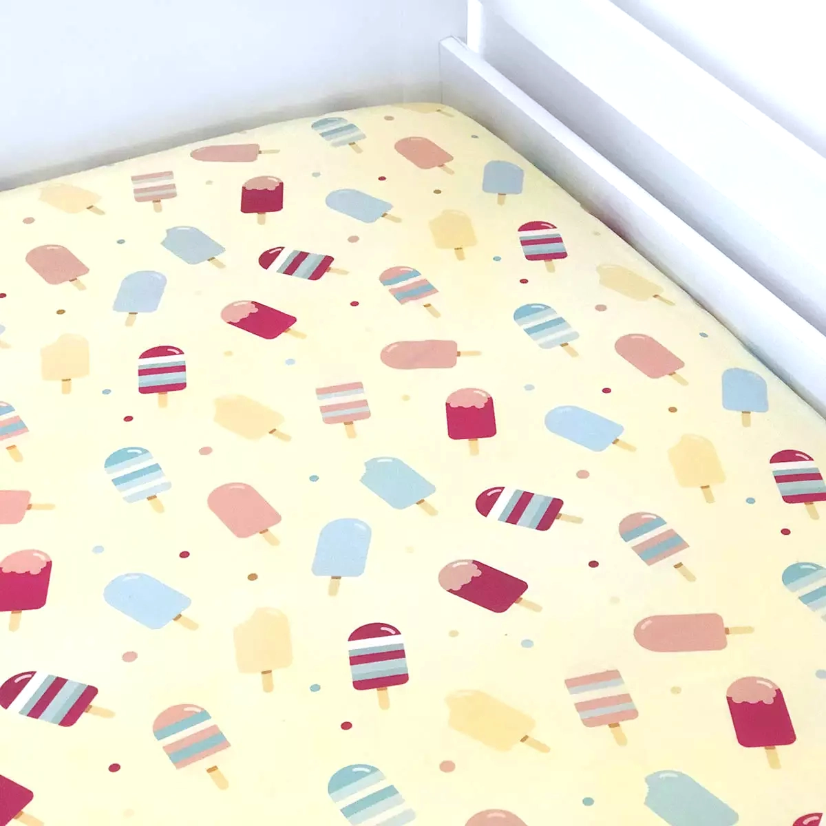 Lençol de Elástico Infantil Picolés Amarelo