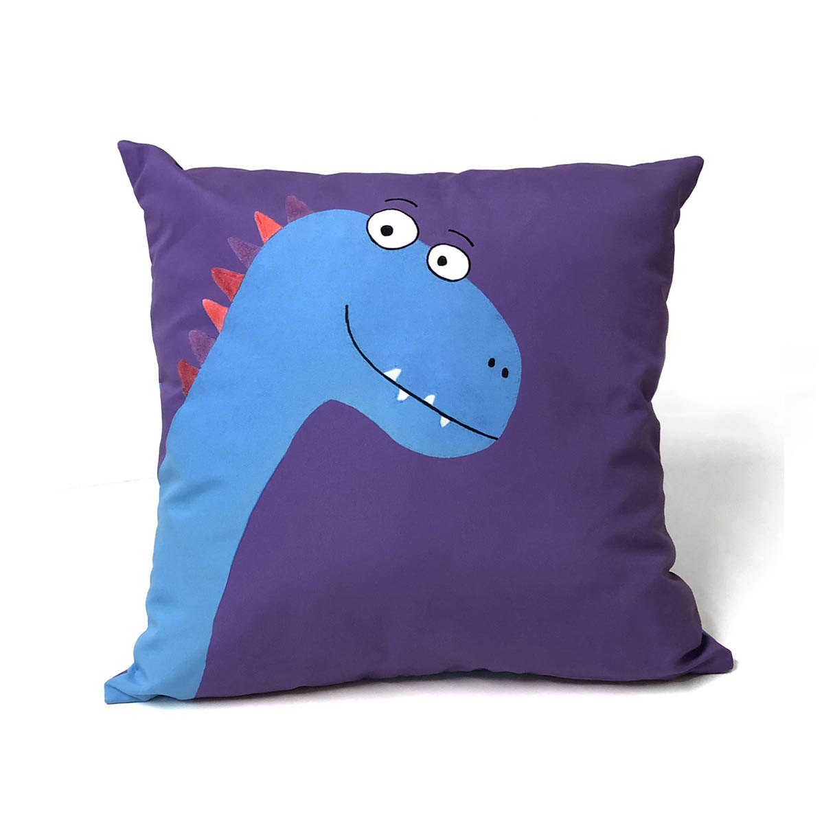 Capa de Almofada Dinossauro Roxo e Azul 40×40