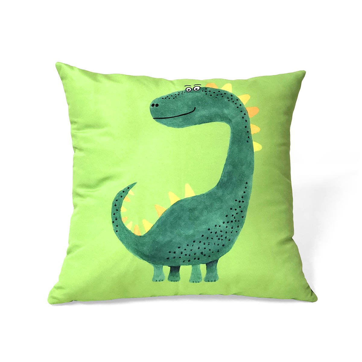 Capa de Almofada Dinossauro Verde Limão e Verde Bandeira