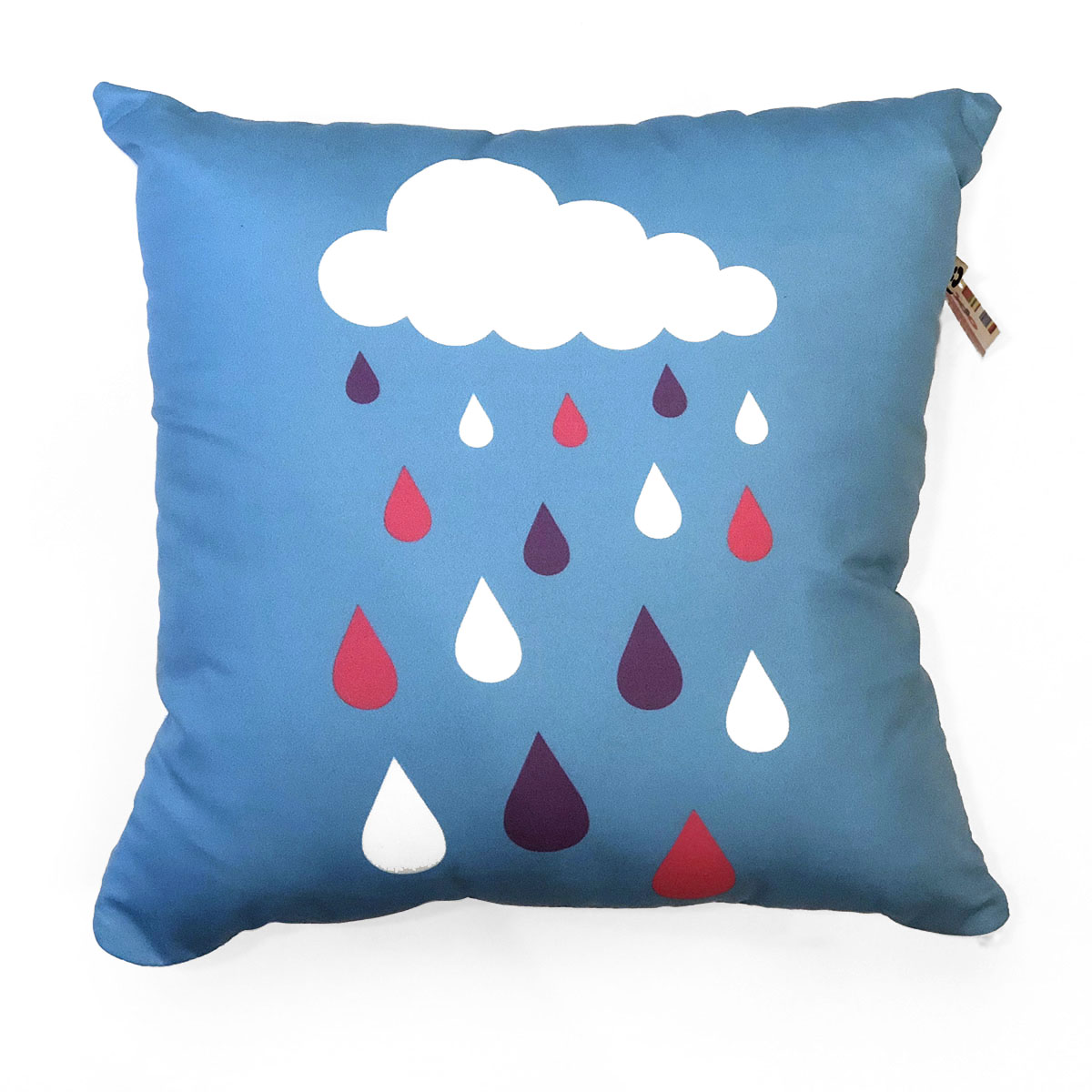 Capa de Almofada Chuva Grande Azul 35×35