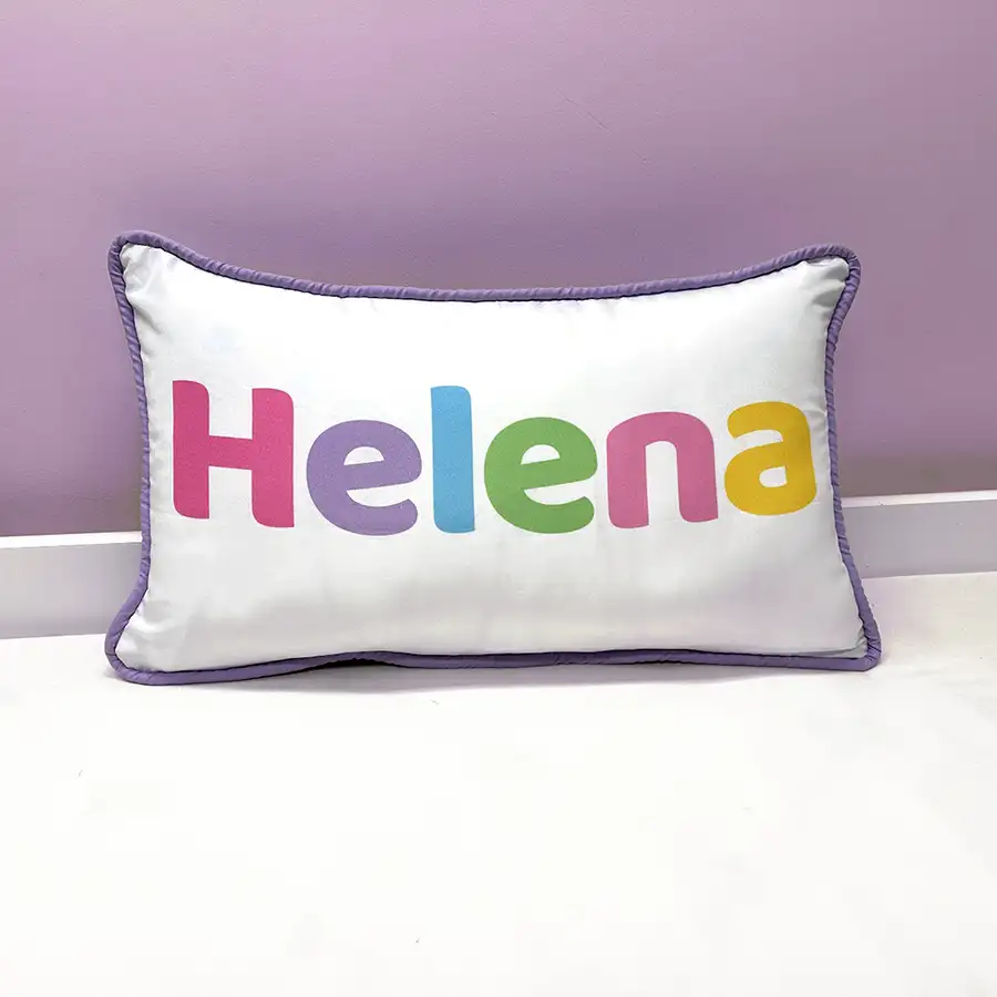 Capa de Almofada com Nome Meninas 50×30 cm