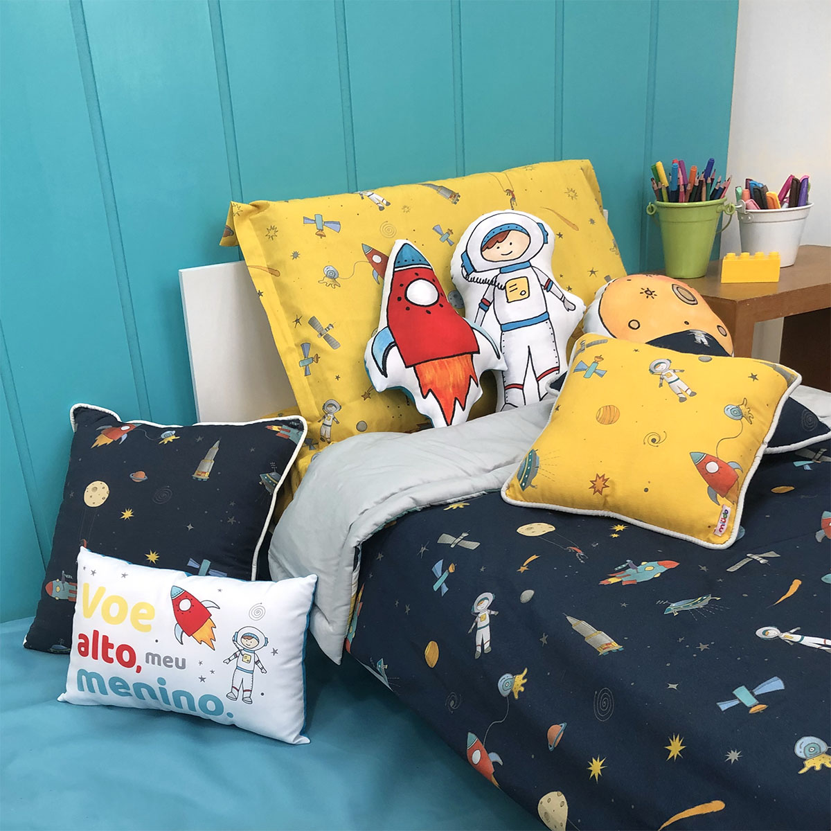 Jogo de Cama Infantil Gatos 2 peças - Sonho Kids Decor