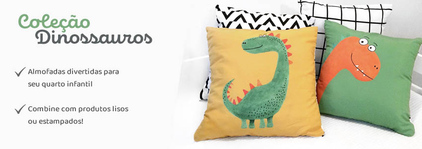 Coleção de almofadas de dinossauros! Monte seu quarto de dinossauro!