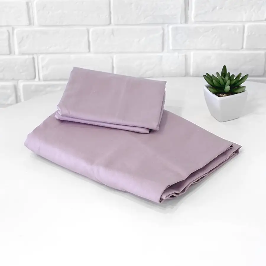 Roupa de Cama Lisa Rosa Queimado – 2 peças