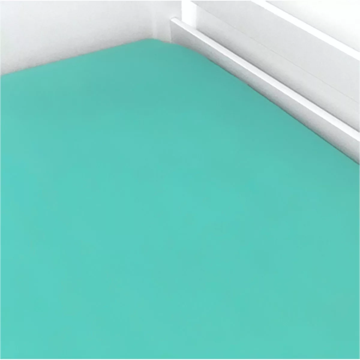 Lençol de Elástico Liso Verde Tiffany