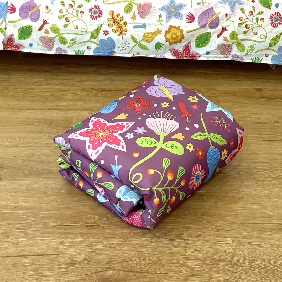 Tapete de atividades para bebês e crianças estampa Floral