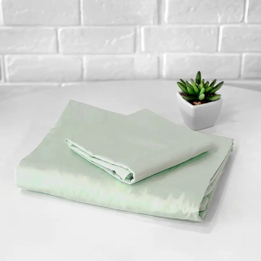 Roupa de Cama Lisa Verde Pistache – 2 peças