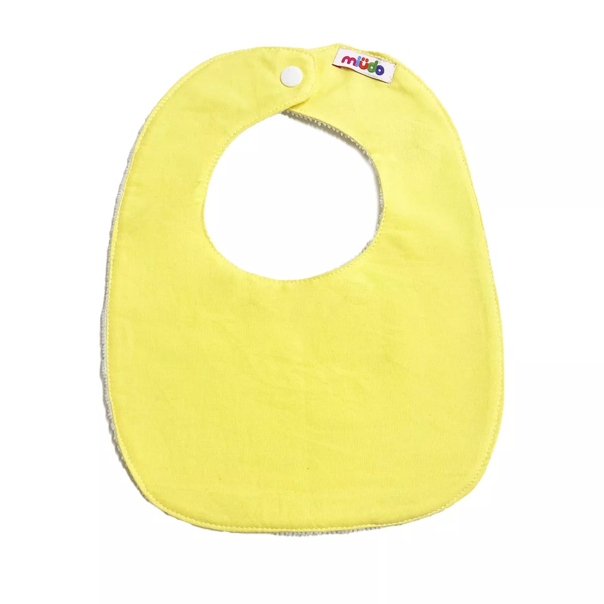 Babador de Algodão e Atoalhado Amarelo Claro