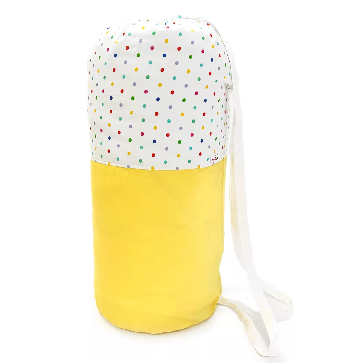 Porta-edredom Poá Colorido com Amarelo