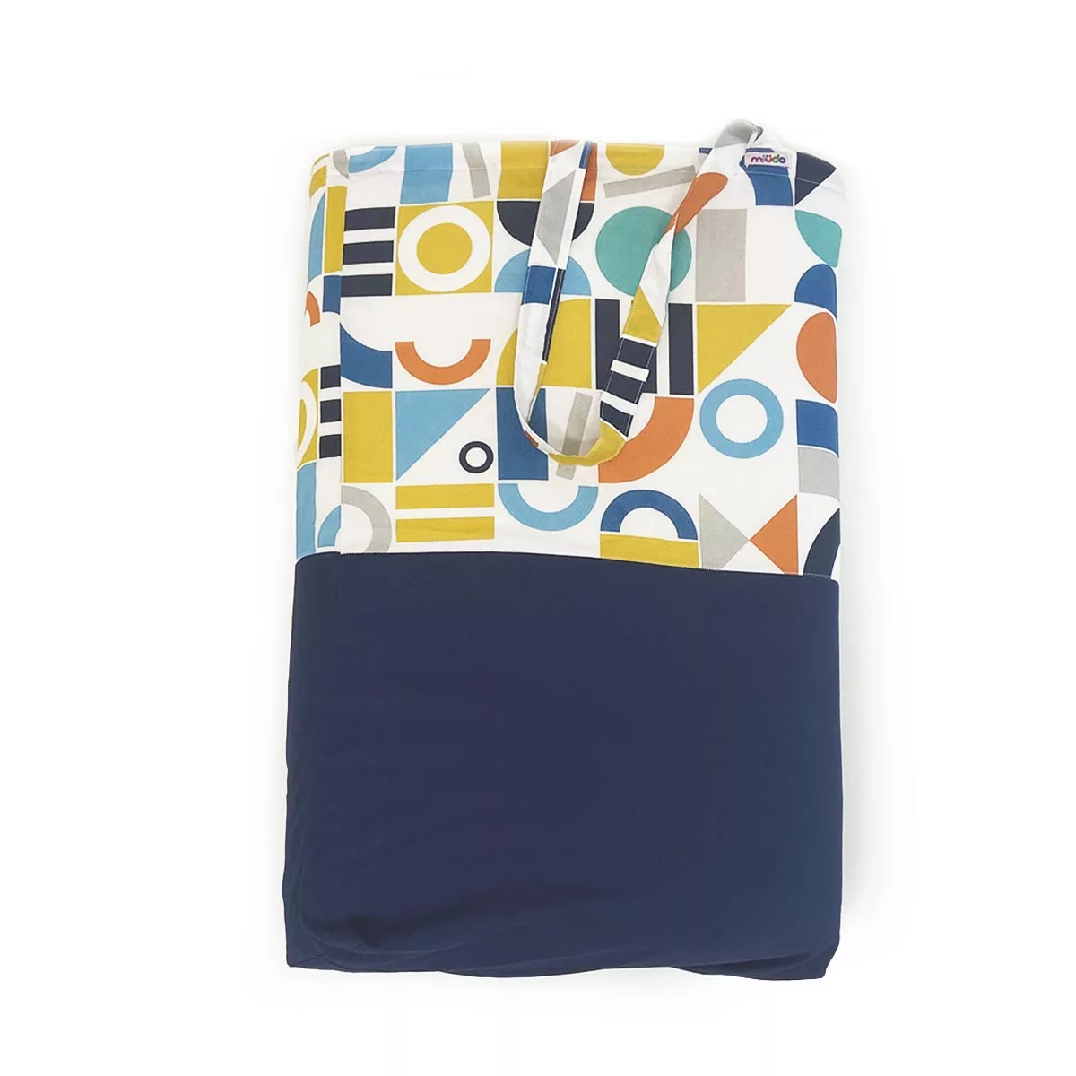Porta-travesseiro Geometria Laranja com Azul