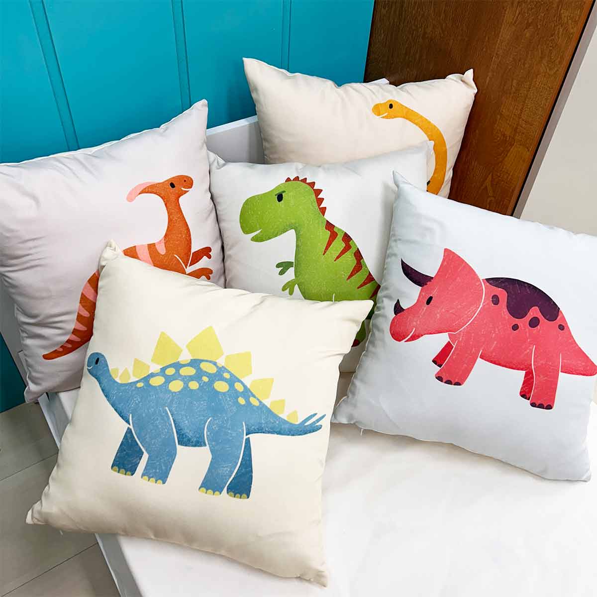 Conjunto de 3 Pôsteres Dinossauros - Miüdo