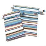 Kit 2 Bolsinhas de Nylon Listrado Tons Terrosos