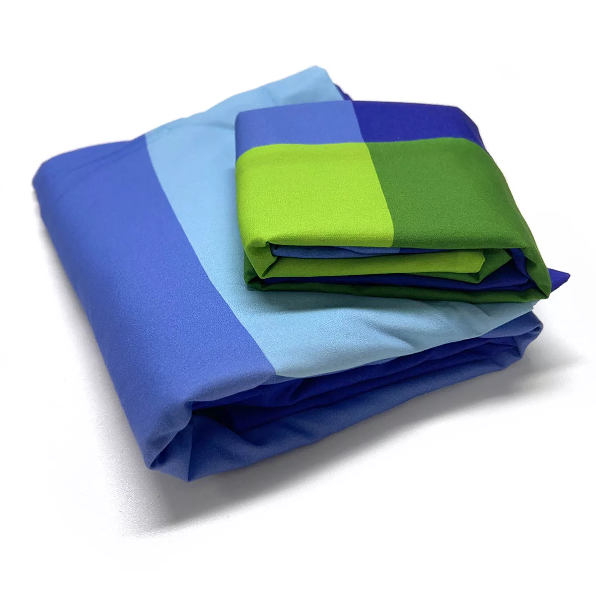 Roupa de Cama Infantil Quadrados Azul e Verde – 2 peças