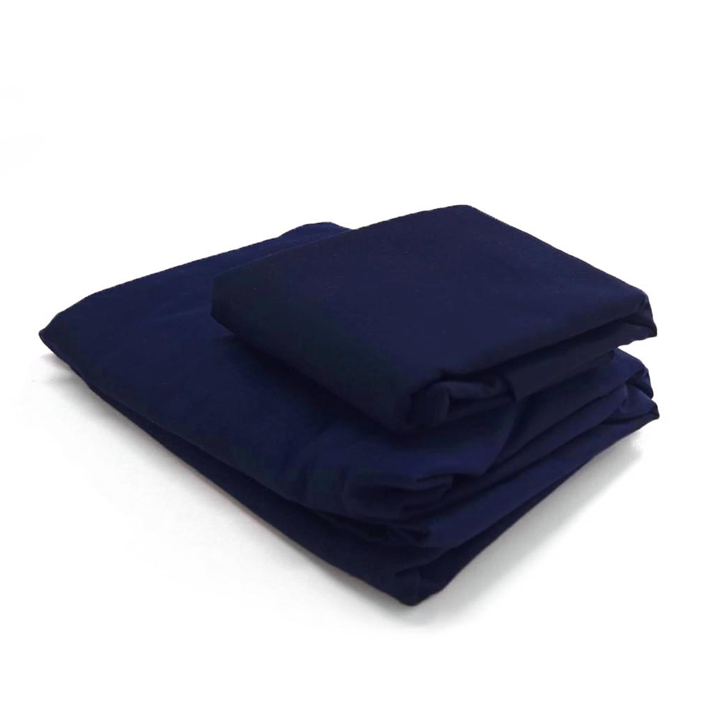 Roupa de Cama Lisa Azul Marinho – 2 peças