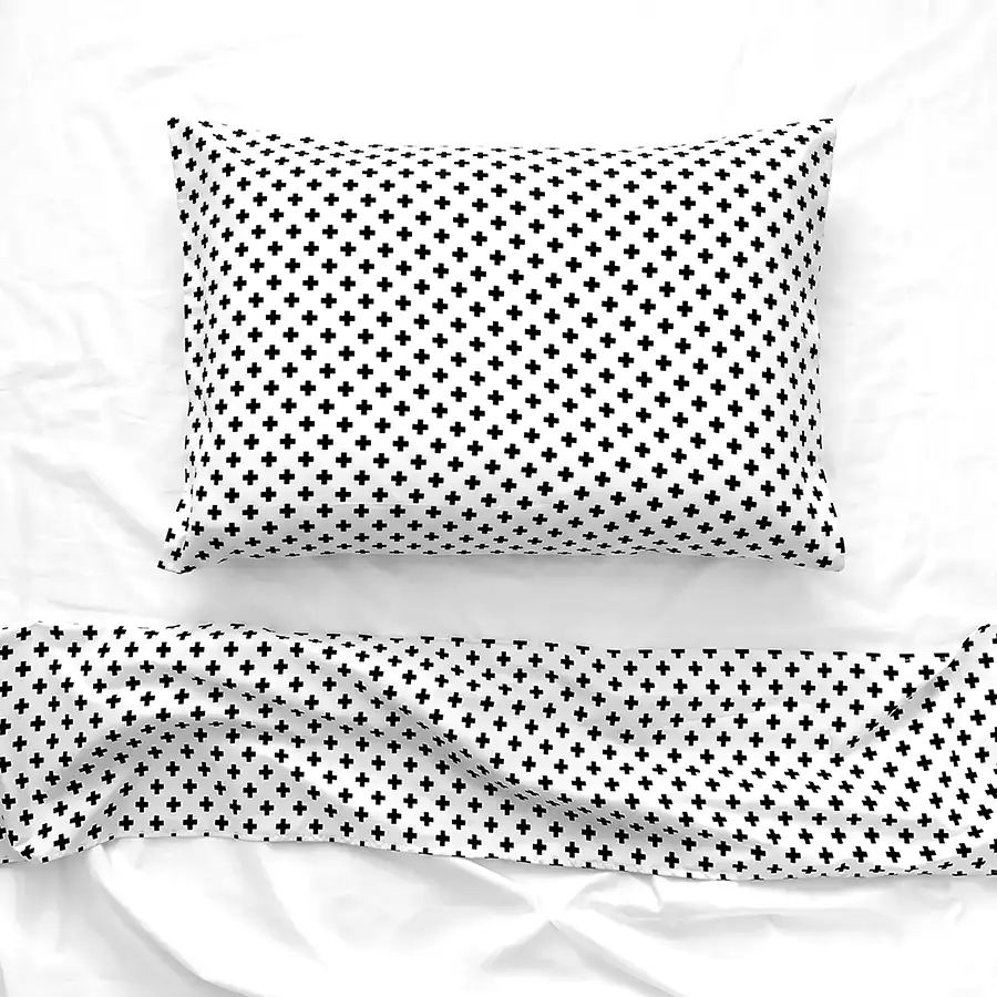 Jogo de Cama Cruzetas Pequenas – 3 peças – Vira estampada