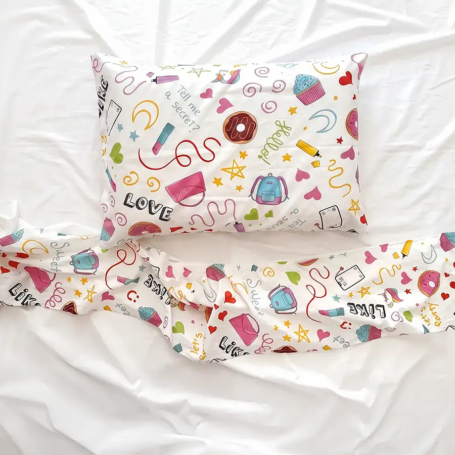 Jogo de Cama Sweet – 3 peças – Vira estampada