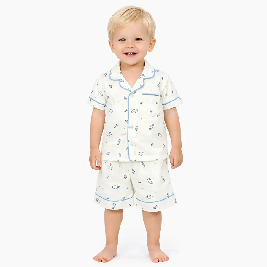 Pijama Americano Curto Peixinhos