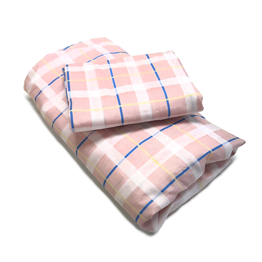 Roupa de Cama Infantil Xadrez Rosa – 2 peças