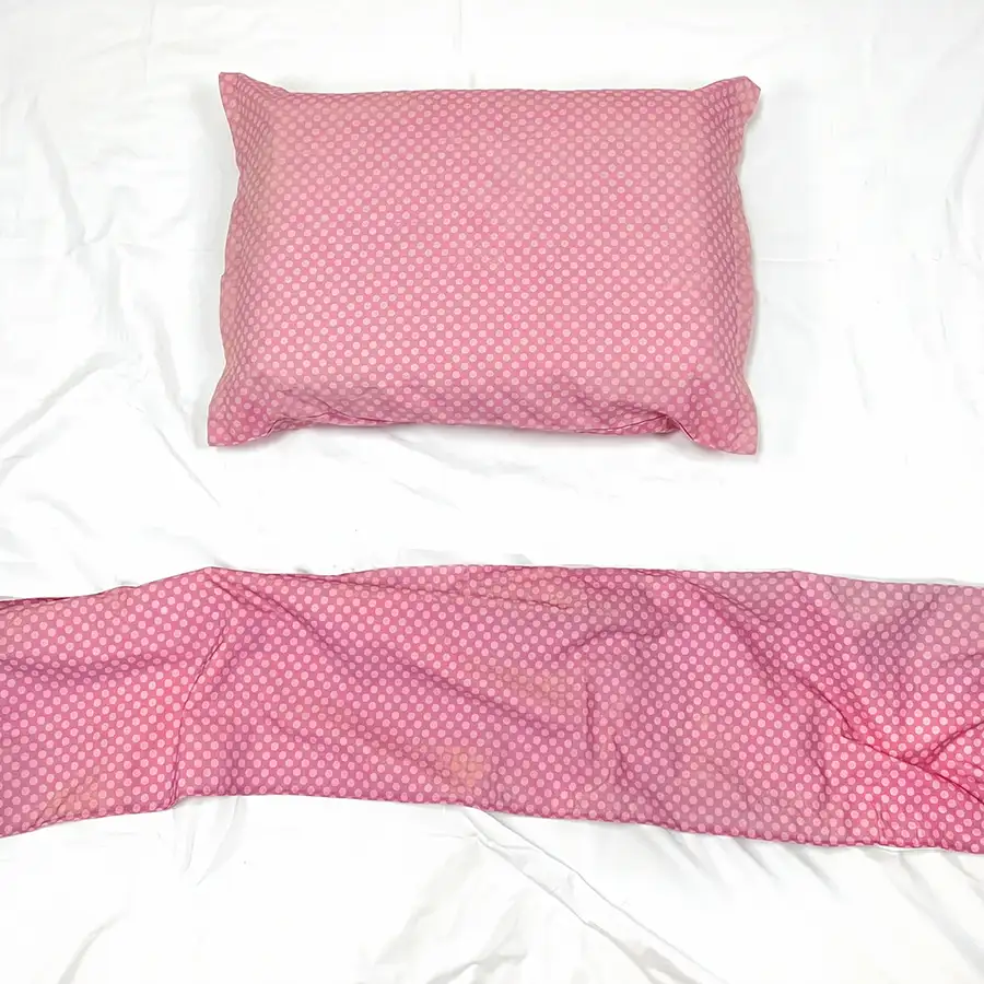 Jogo de Cama Poá Rosa – 3 peças – Vira estampada