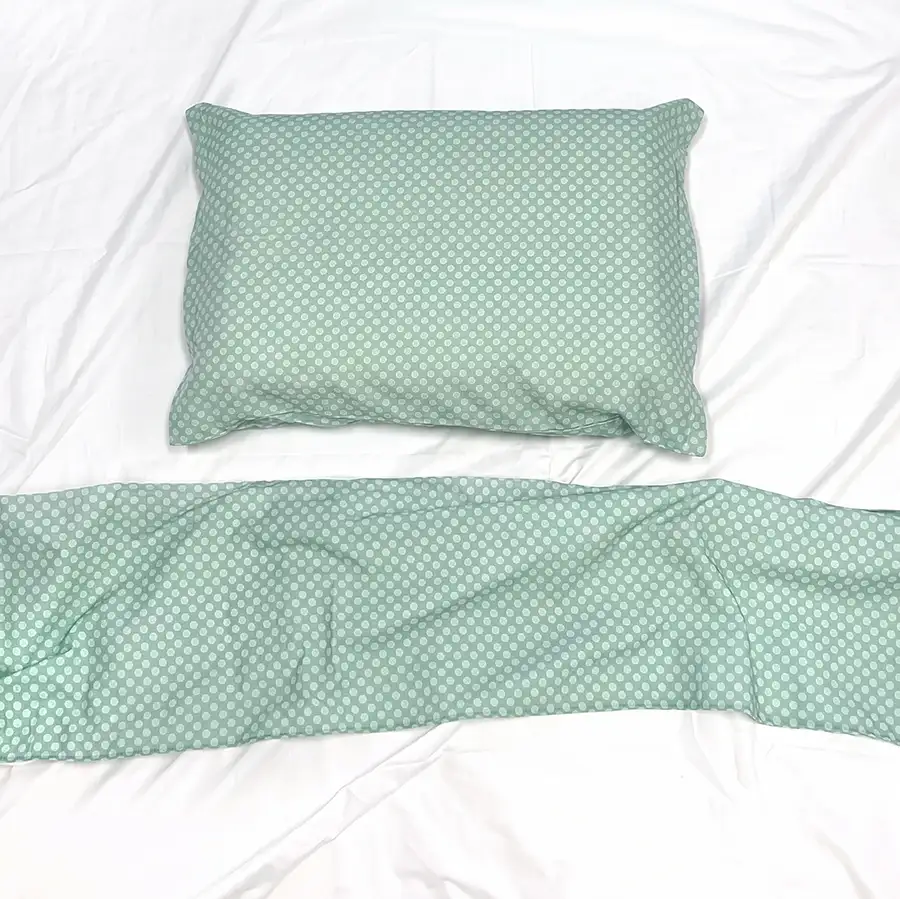 Jogo de Cama Poá Turquesa – 3 peças – Vira estampada