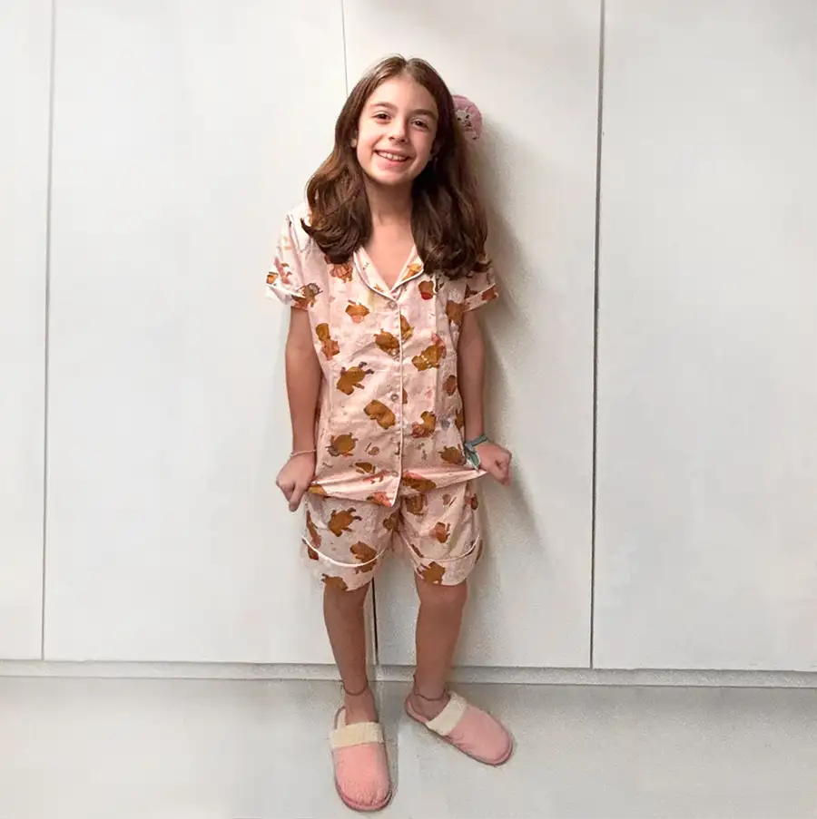 Pijama americano curto capivaras