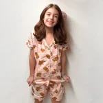 Pijama curto americano capivaras menina
