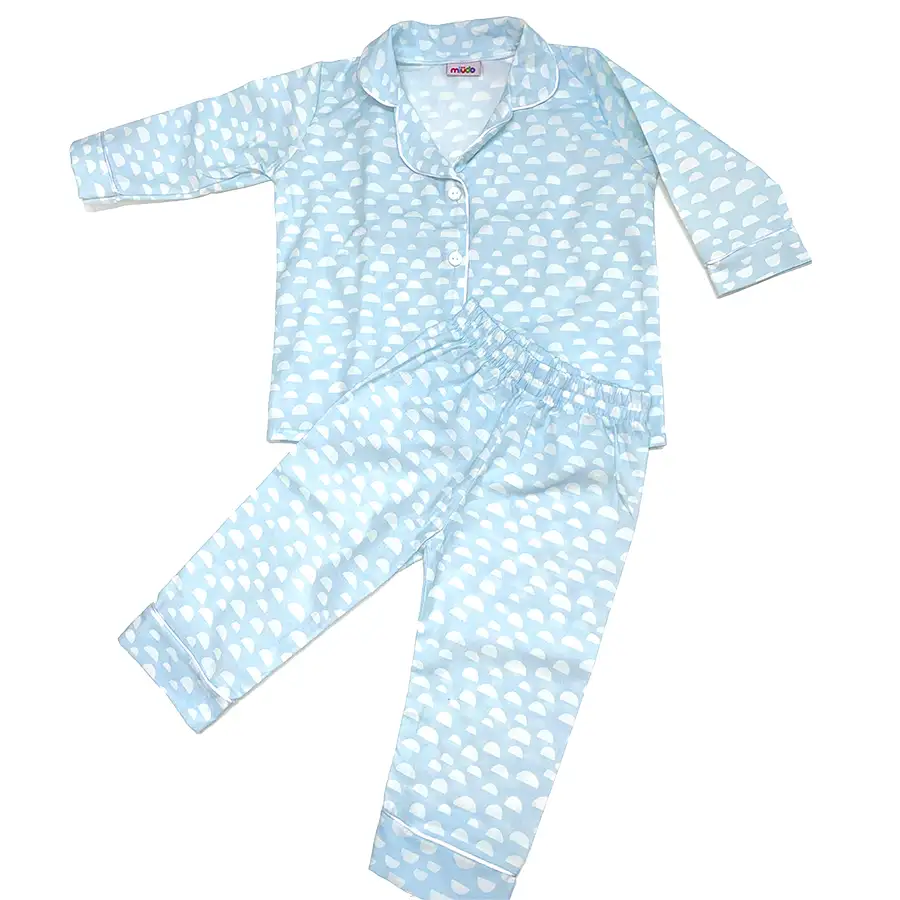 Pijama Americano Longo Iceberg Azul