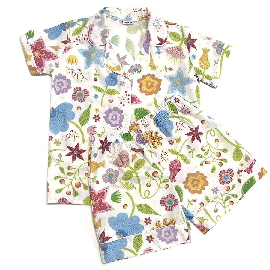 Pijama Americano Curto Floral
