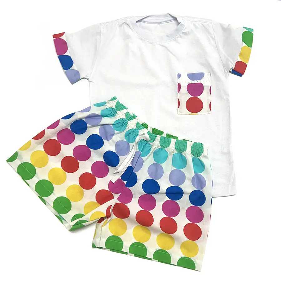 Pijama Curto Camiseta Ábaco
