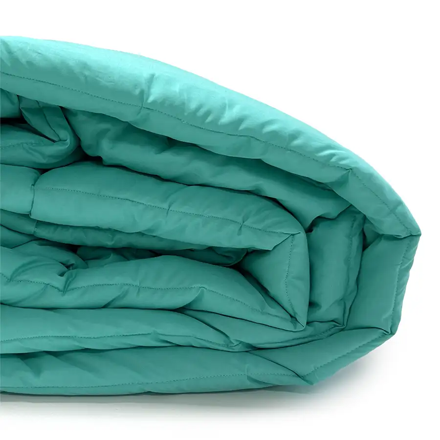 Colcha com Elástico Lisa Verde Tiffany