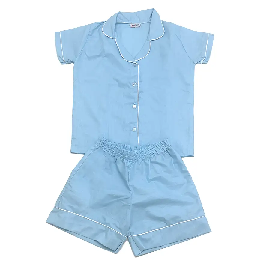 Pijama Americano Curto Azul Claro
