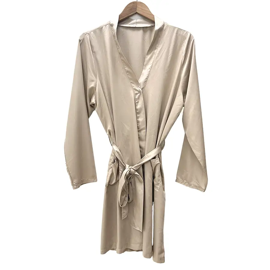 Robe brisa bege de bambu
