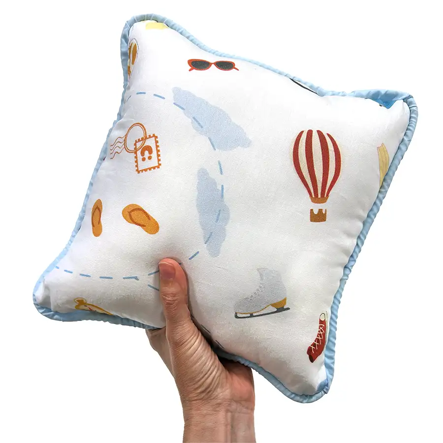 Almofadinha Viagem Branco 25×25 cm