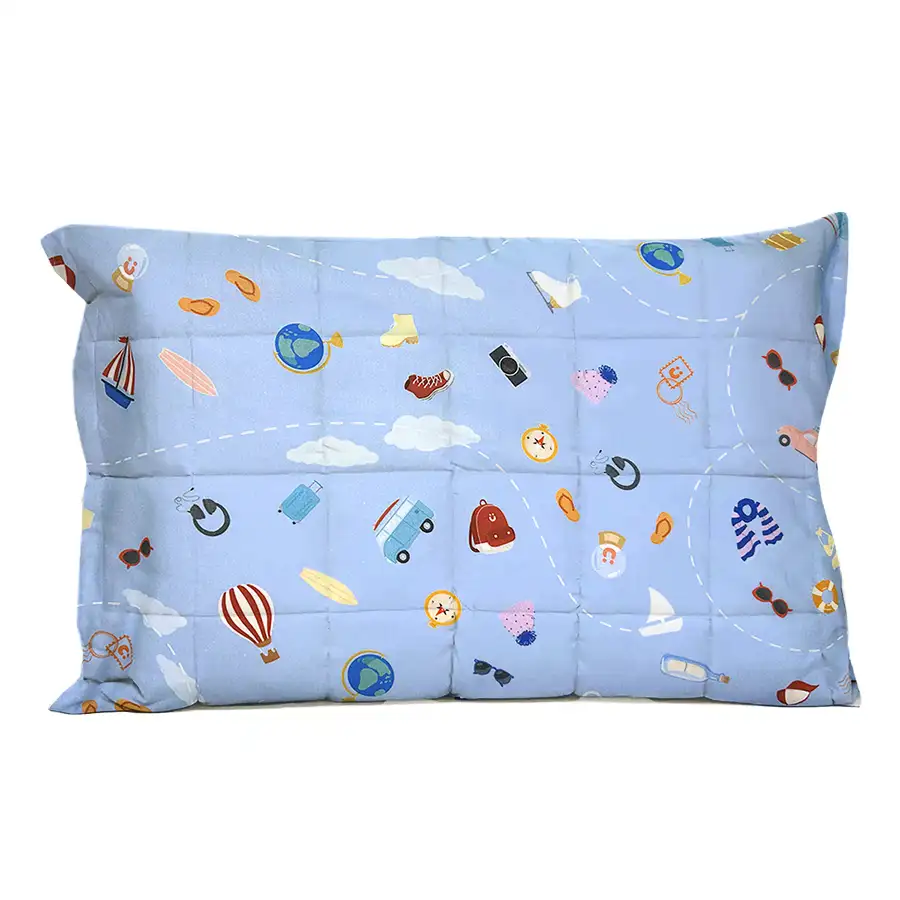 Capa de Travesseiro Viagem Azul