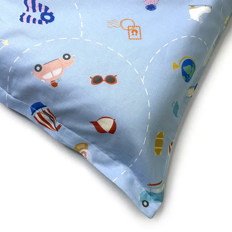 Fronha Infantil Viagem Azul - Volta ao Mundo