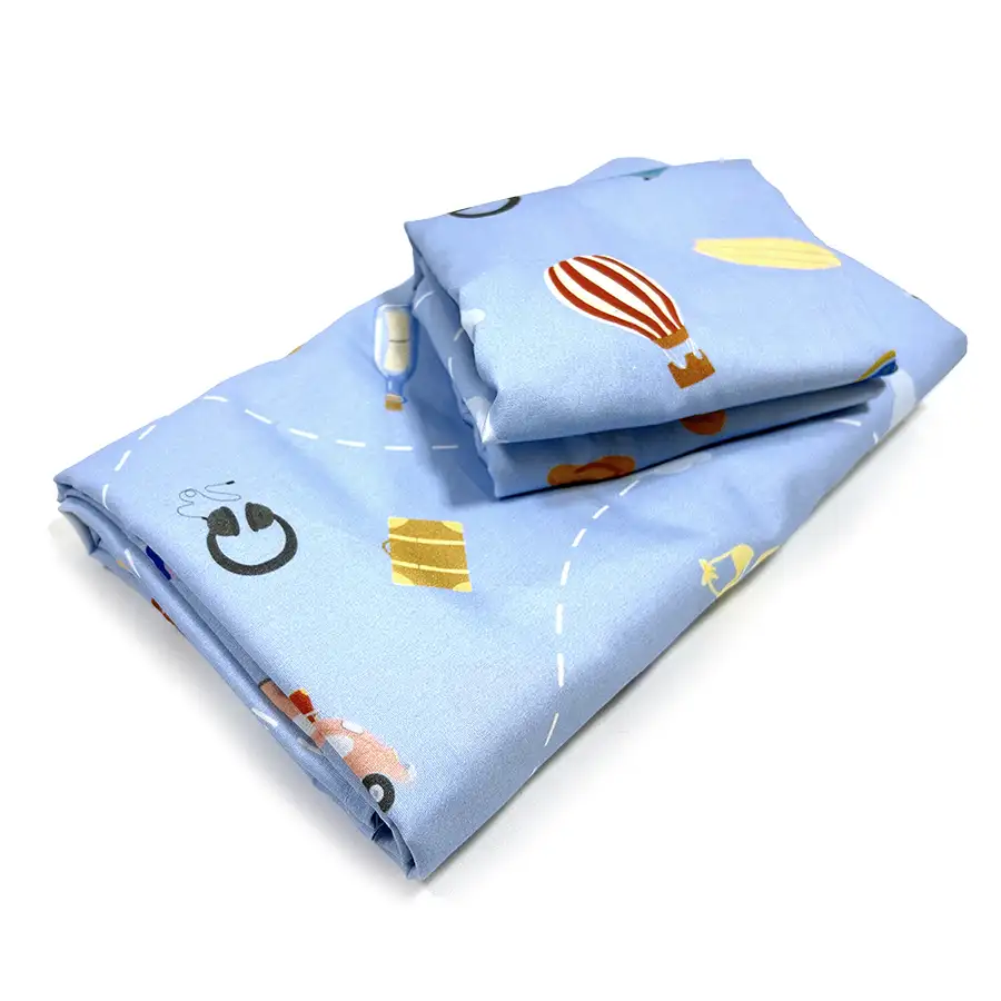 Roupa de Cama Infantil Viagem Azul – 2 peças