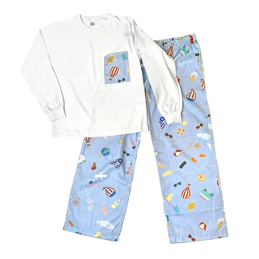 Pijama longo Viagem Camiseta manga longa