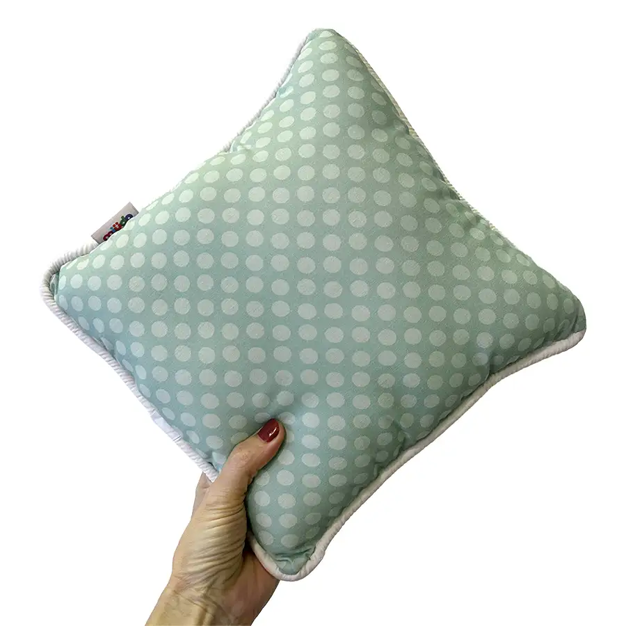 Almofadinha Poá Turquesa 25×25 cm