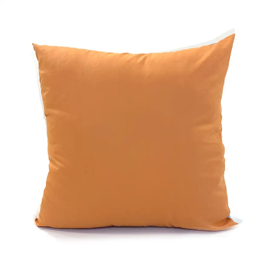Costas da capa de almofada na cor laranja claro