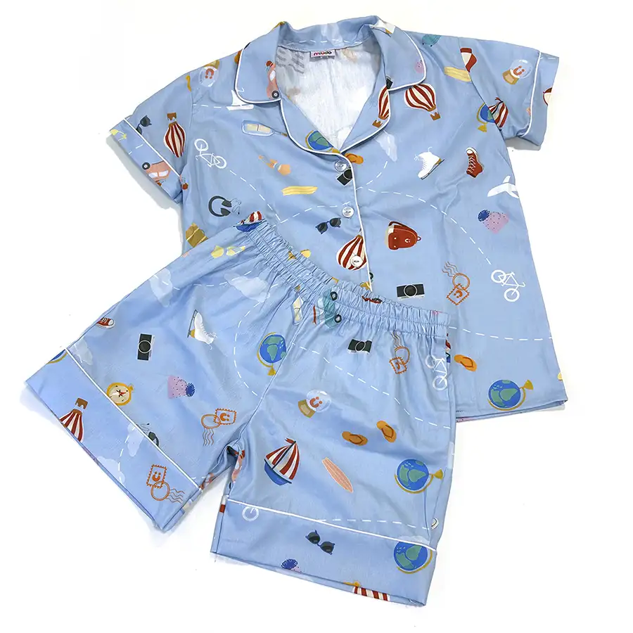 Pijama Americano Curto Viagem - Volta ao Mundo