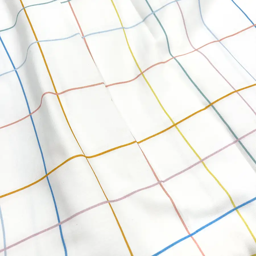 Lençol de Cima Xadrez Cores Pastéis