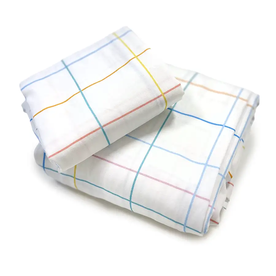 Roupa de Cama Xadrez Cores Pastéis – 2 peças