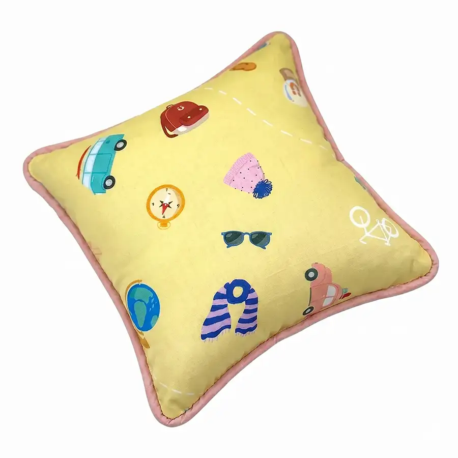 Almofadinha Viagem Amarelo 25×25 cm Vivo Rosé