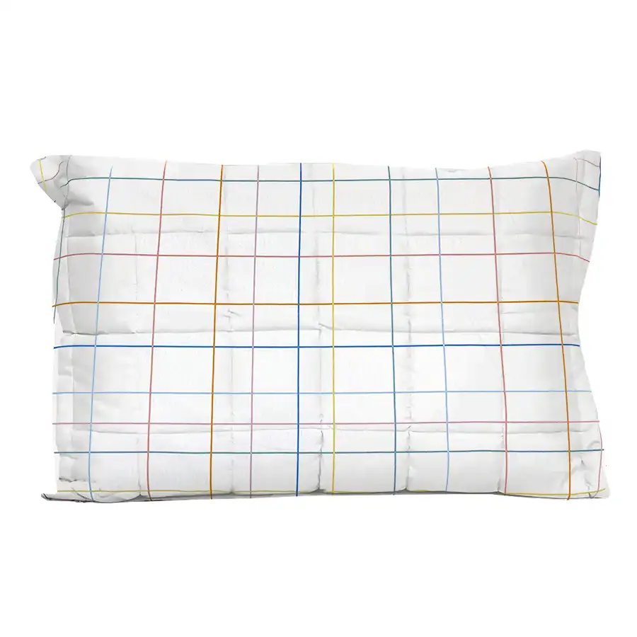 Capa de Travesseiro Xadrez Cores Pastéis