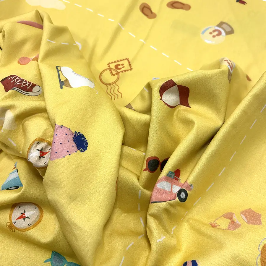 Lençol de Elástico Viagem Amarelo