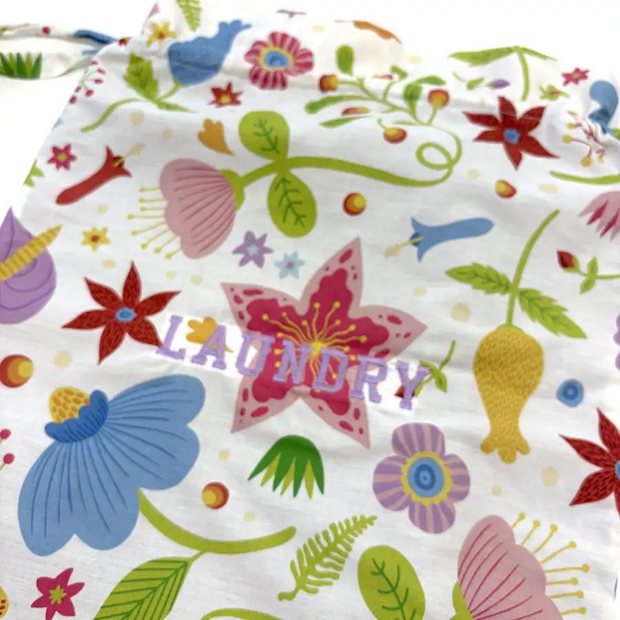 Saco de roupa suja feminino floral laundry