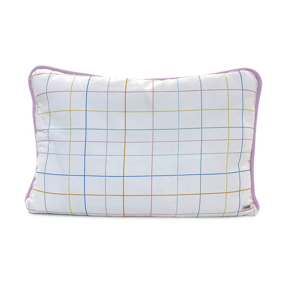 Almofada Retangular Xadrez Pastel Vivo Lilás 60×40