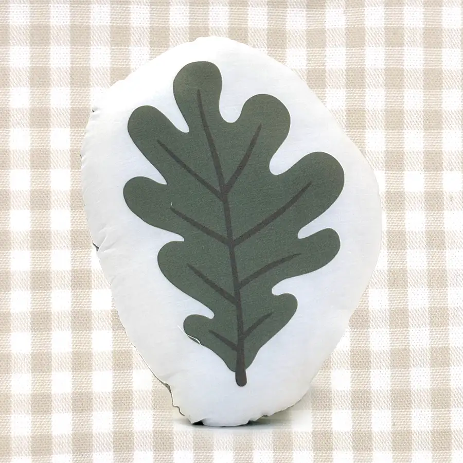 Almofada Infantil Toy Folha Verde Algodão Orgânico